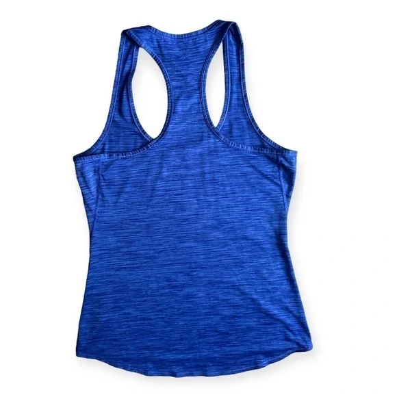 Athleta Chi Royal Blue Purple Tint Space Dye Racerback Athletic Tank Top, Small - Picture 2 of 9